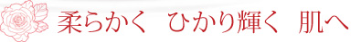 柔らかく　ひかり輝く　肌へ